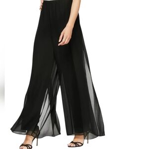 Alex Evenings Size S Chiffon Double Layer Alluring Special Occasion Flowy Pants